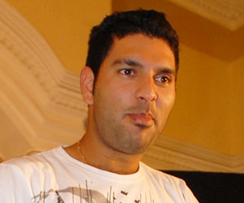 India's flamboyant left-hander Yuvraj Singh. (File photo: Express)