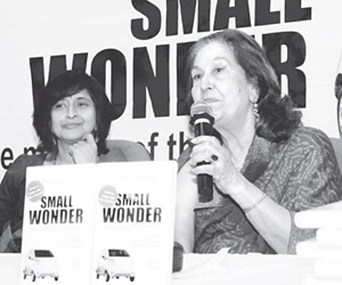 Bilkis Latif in conversation with the author Christabelle Noronha of Small Wonder at a bookstore in the city rcently