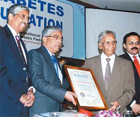 At the Golden Oration Award function in the city| D Sampath Kumar