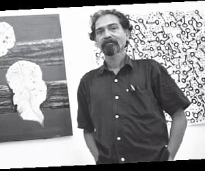 Dancer, research scholar and social worker Sangeeta Isvaran (third from right) performs with school students during the recycling workshop he