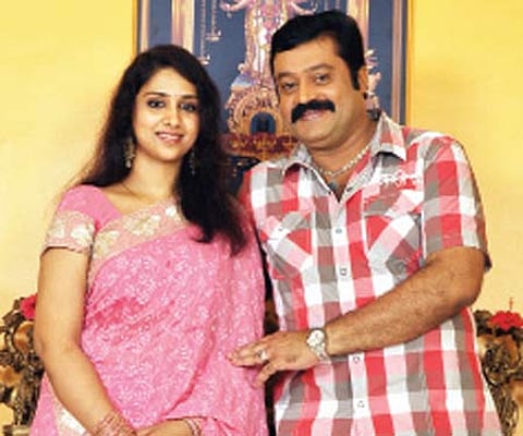 Suresh Gopi and Radhika.