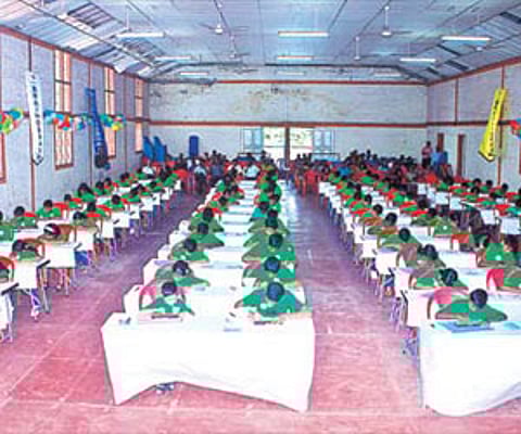 BRAINSTORMING: Students participating in the 26th Regional Abacus Competition organised by Brainobrain Kids Academy in Kochi on Sunday| Express