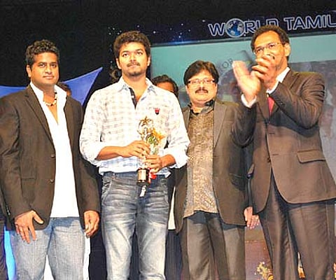 Vijay at the award ceremony.