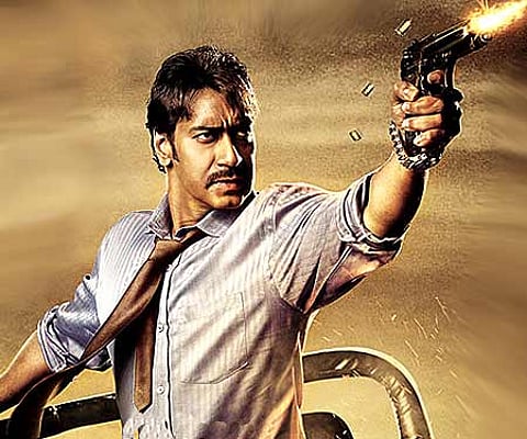 The poster of 'Aakrosh' featuring Ajay Devgn.