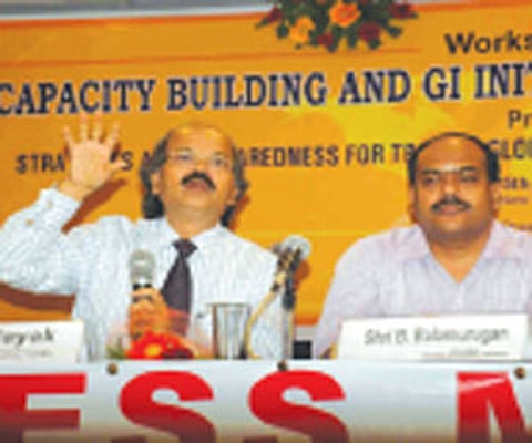 P K Nayak speaking at the workshop