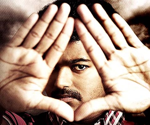 The poster of 'Velayudham'.