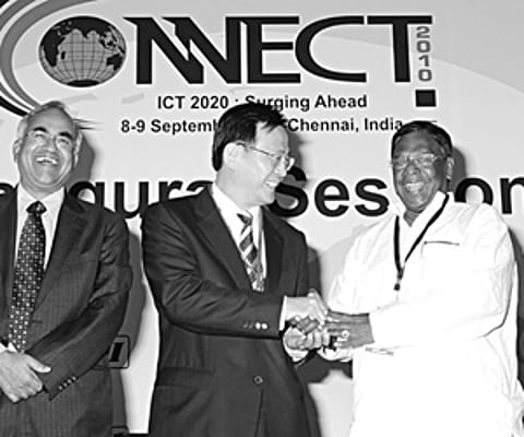 V Narayanasamy, Union Minister of State for Planning and Parliamentary Affairs, at the inaugural session of CII Connect 2010 in Chennai on Wednesday.