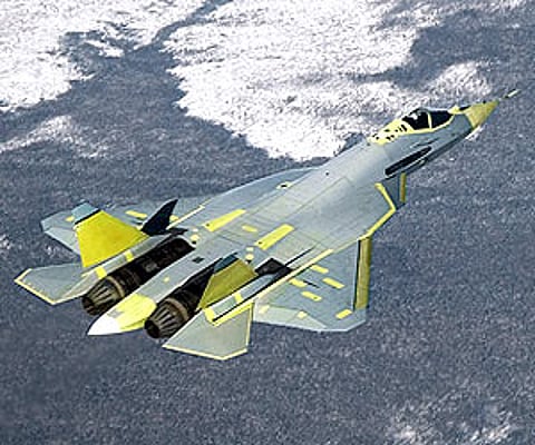 The HAL-Sukhoi Fifth Generation Fighter Aircraft. (Image reproduced as per Wikimedia Commons licence)