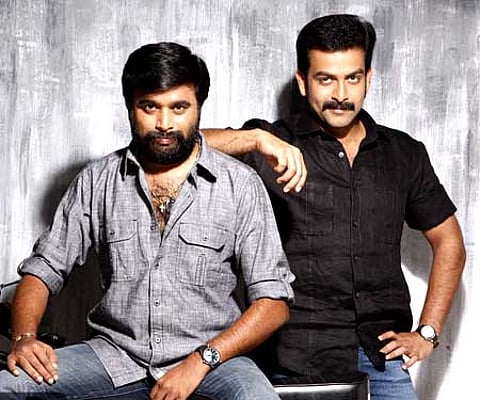 Sasikumar and Prithviraj, from the poster of 'Master'.