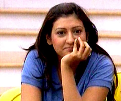 A screenshot of Juhi Parmar in the 'Bigg Boss 5' series.