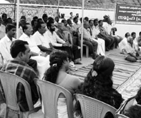 The mass prayer organised at Martyrs’ Column on Wednesday | express