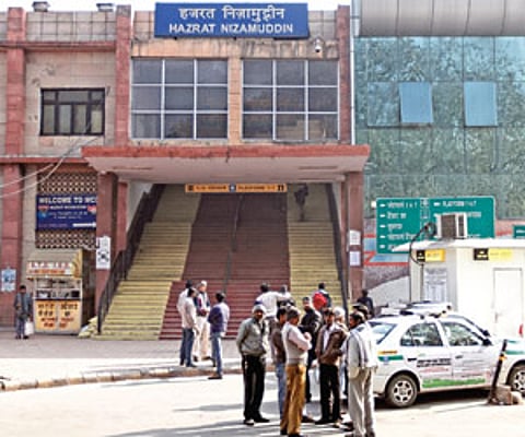 Nizamuddin Railway Station entrance after cleanup