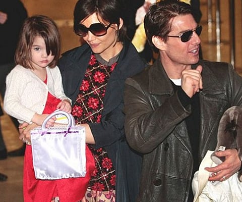 Actor Tom Cruise and actress Katie Holmes with their daughter Suri Cruise (AP File Photo)