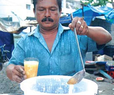 Ishil at his juice stall near the High Court junction | Manu R Mavelil