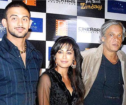 Director Sudhir Mishra(R) with Arunoday Singh and Chitrangda Singh (Pic: PTI/Monojit Kumar Saha).