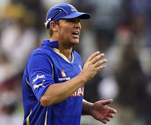 Rajasthan Royals captain Shane Warne gestures during an Indian Premier League (IPL) cricket match. (AP Photo)