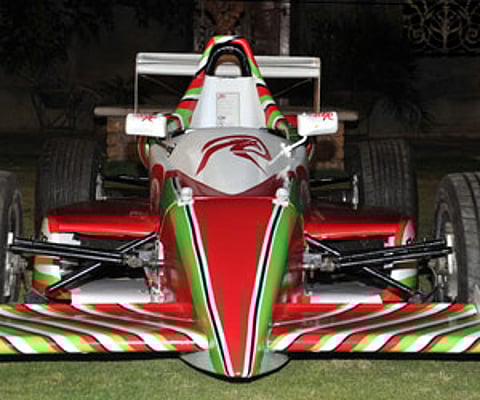 Red Rooster Racing Car launched during the Press Confrence Bangalore -File Photo: EPS