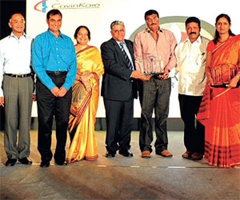 Winners flanked by jury members and chief guest in hennai, Wednesday. EPS
