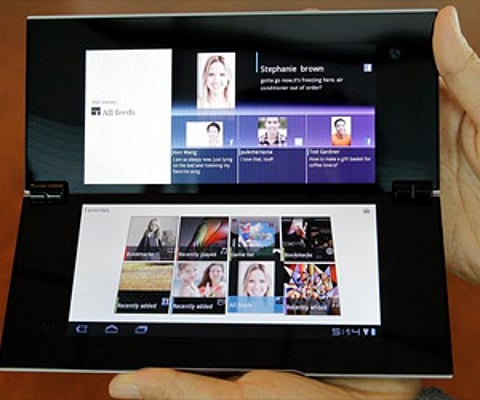 Sony Corp.'s prototype tablet code-named S2. (File photo: AP)