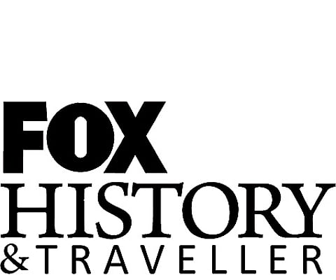 The logo of Fox History and Traveller channel.