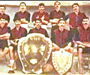 The Mohun Bagan team of 1911: Hiralal Mukherjee; Bhuti Sukul, Sudhir Chatterjee, Manmohan Mukherjee, Rajen Sengupta, Nilmadhav Bhattacharya, Kanu Roy,