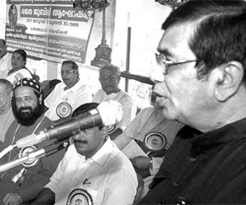 Former Union Minister and chairman of Parliamentary committee on Human Resources Development Oscar Fernandes inaugurating the silver jubilee celebrati