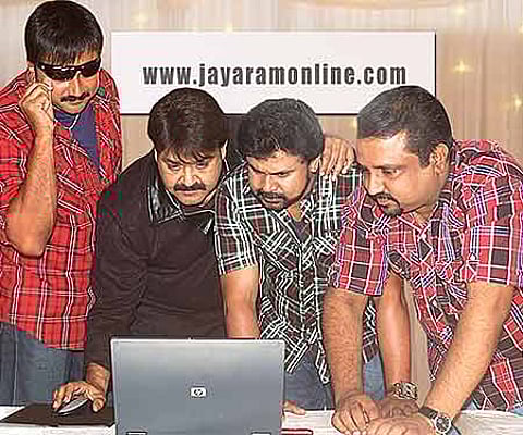 Mohanlal launches the website www.jayaramonline.com in Hyderabad| Express Photo.