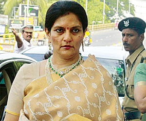 MD of Apollo Hospitals Dr Preetha Reddy arrives at the venue.