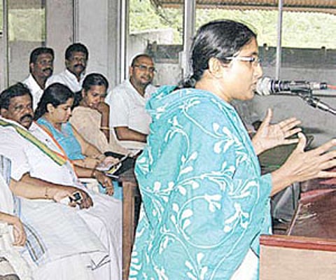AICC secretary Shanimol Usman inaugurating the Bharatiya Dalit Congress Ernakulam district leaders’ meet in Kochi on Wednesday