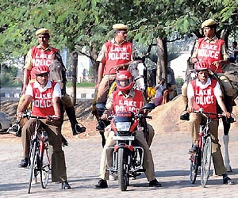 The Lake police station.