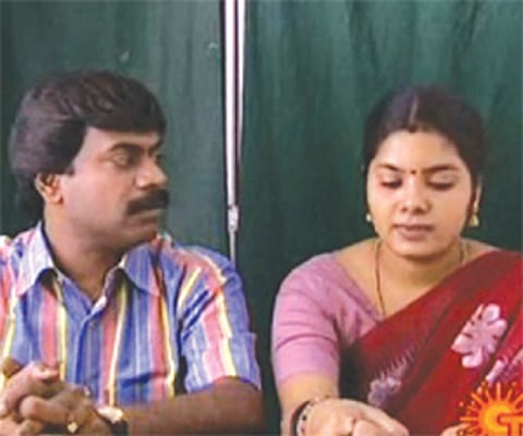 Stills from serials (clockwise from top): Athipookal, Mahaan, Ilavarasi and Metti Oli