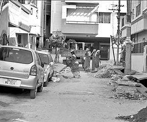 Drainage improvement work in progress in Muneshwaranagar in the ward