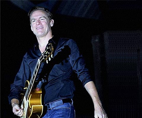 Renowned Canadian singer Bryan Adams during his concert in India (PTI Photo).