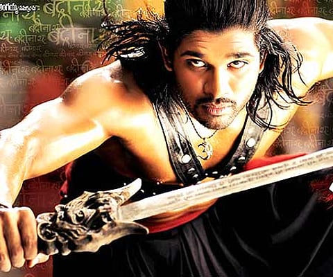 The poster of 'Badrinath'.