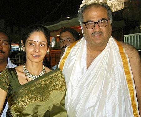 Boney Kapoor and Sridevi (PTI Photo).