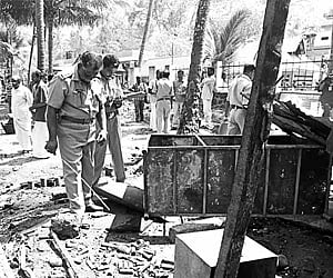 The ‘vedippura’ at Vellayani Sree Mahadevi Temple, Thiruvananthapuram, which was gutted on Sunday