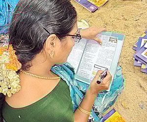 FOUND ONE! A teacher blackening ‘objectionable’ parts in a book.