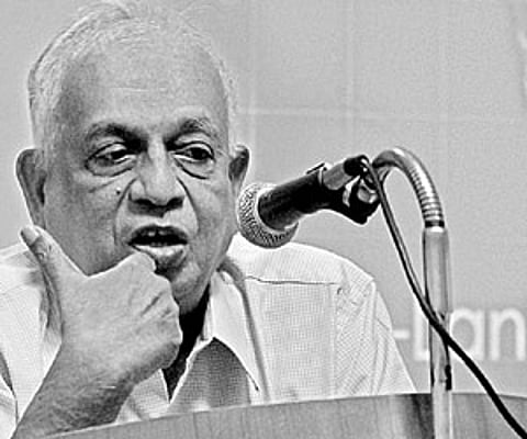 Noted historian Muthaiah speaking at the launch of the Indo-Asian Archaeology Research Foundation, in the city on Thursday.