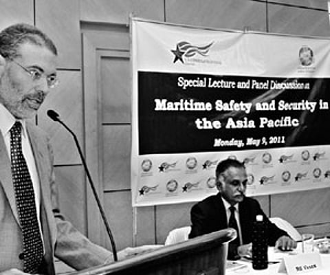 SAFE SEAS: US Consul General Andrew T Simkin speaking during a meeting on maritime safety and security in the Asia Pacific region in Chennai on Monday