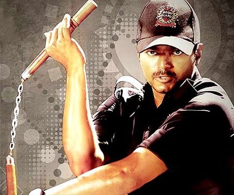 Vijay from his recent film 'Kaavalan'.