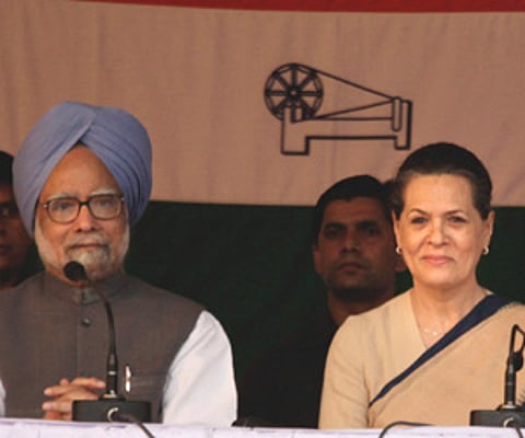 Prime Minister Manmohan Singh and Congress president Sonia Gandhi (AP file photo)