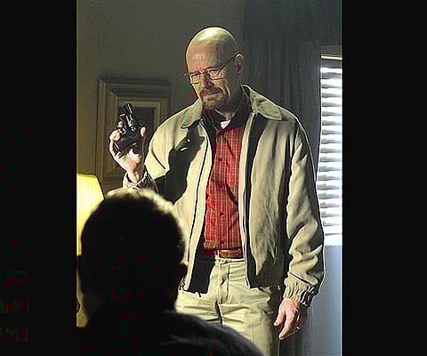 Bryan Cranston portrays Walter White in a scene from 'Breaking Bad'. Cranston was nominated for best actor in a TV drama series for his role in the series (AP Photo/AMC, Ursula Coyote).