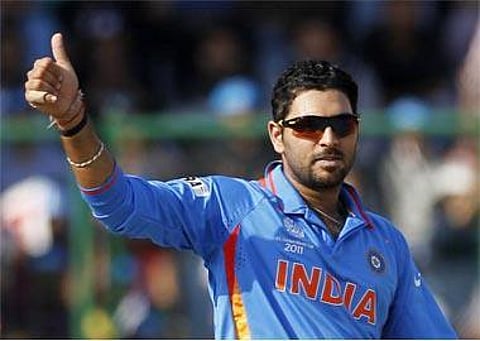 Yuvraj's brutal 123 helps India A to 312/4 vs Windies A