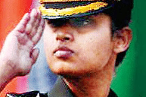 Different forces, different salutes