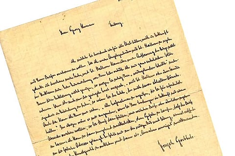 Goebbels' early letters show controlling behavior