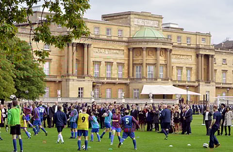 Buckingham Palace hosts first football match