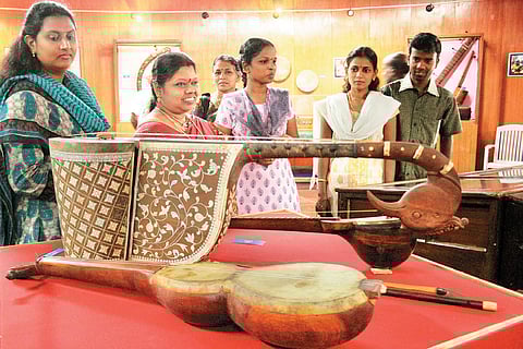 Rare musical instruments on display