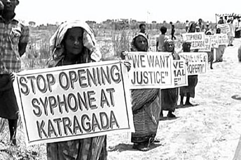 Villagers protest sharing of Vansadhara water