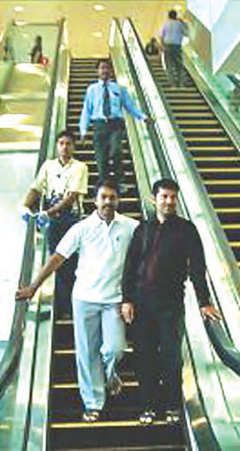 First escalator at capital railway station