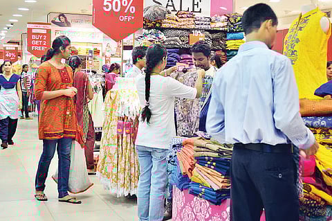 Crowd chaos and shoplifting